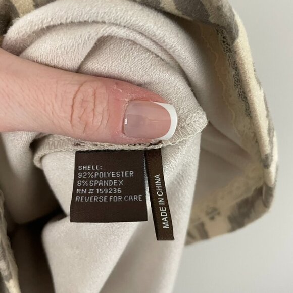 J McLaughlin Liz Neutral Jaguar Print Faux Suede Sheath Dress Size Small - Picture 4 of 6